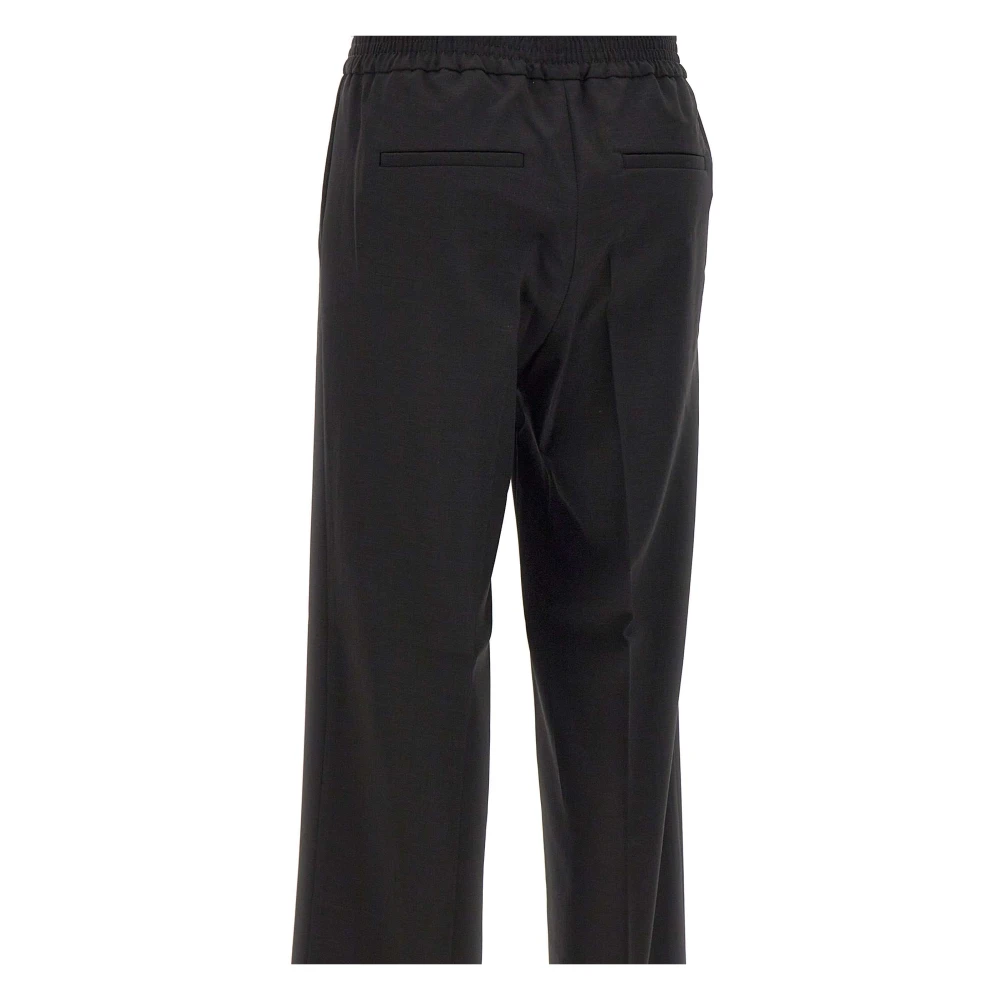 Birgitte Herskind Zwarte Casual Viscose Broek Rechte Pijp Black Dames