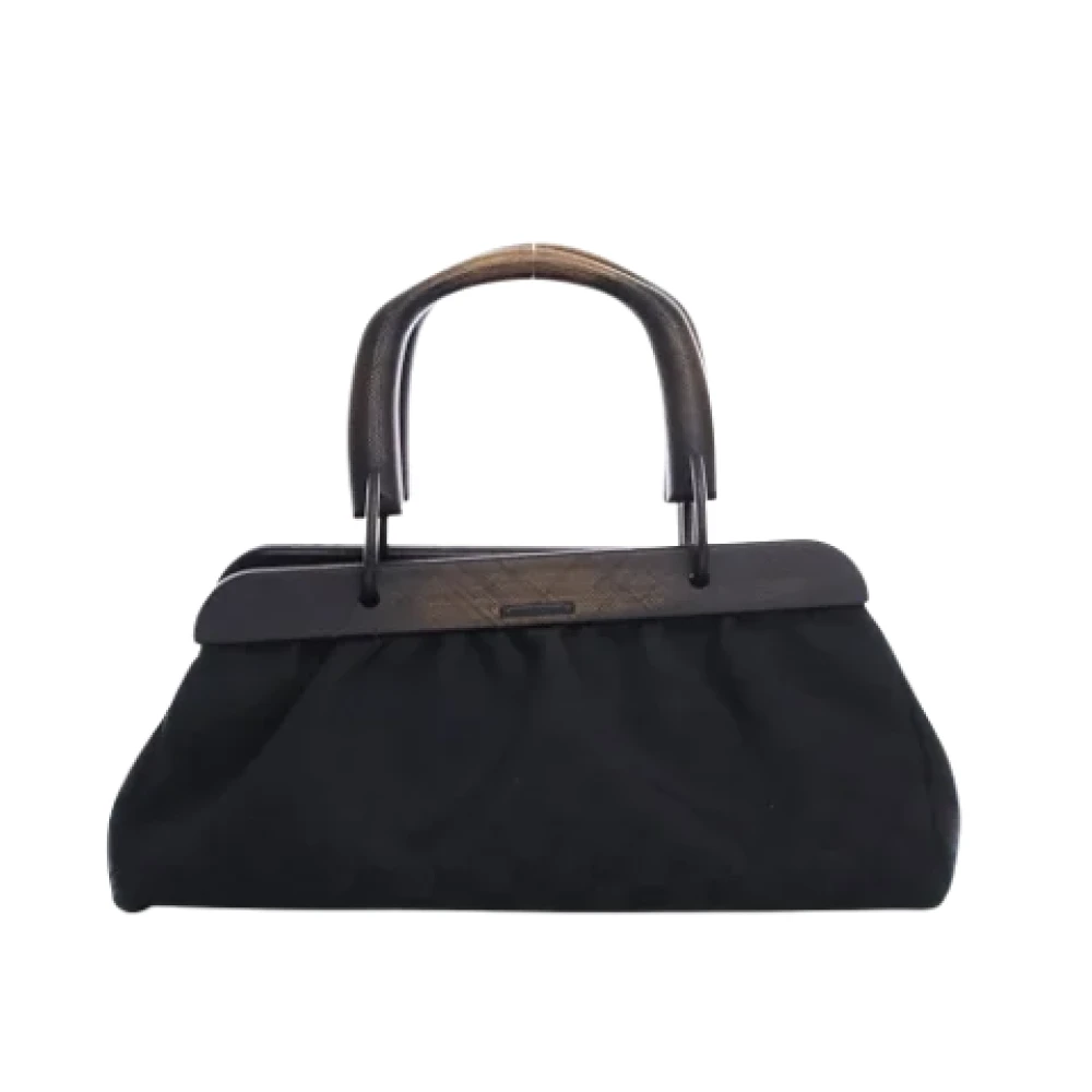 Gucci Vintage Pre-owned Canvas handbags Black Dames