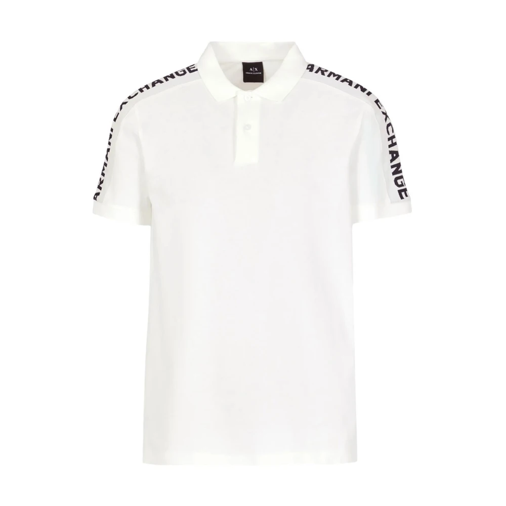 Armani Exchange Off White Polo Shirt 3Dzfla Zjm5Z White Heren