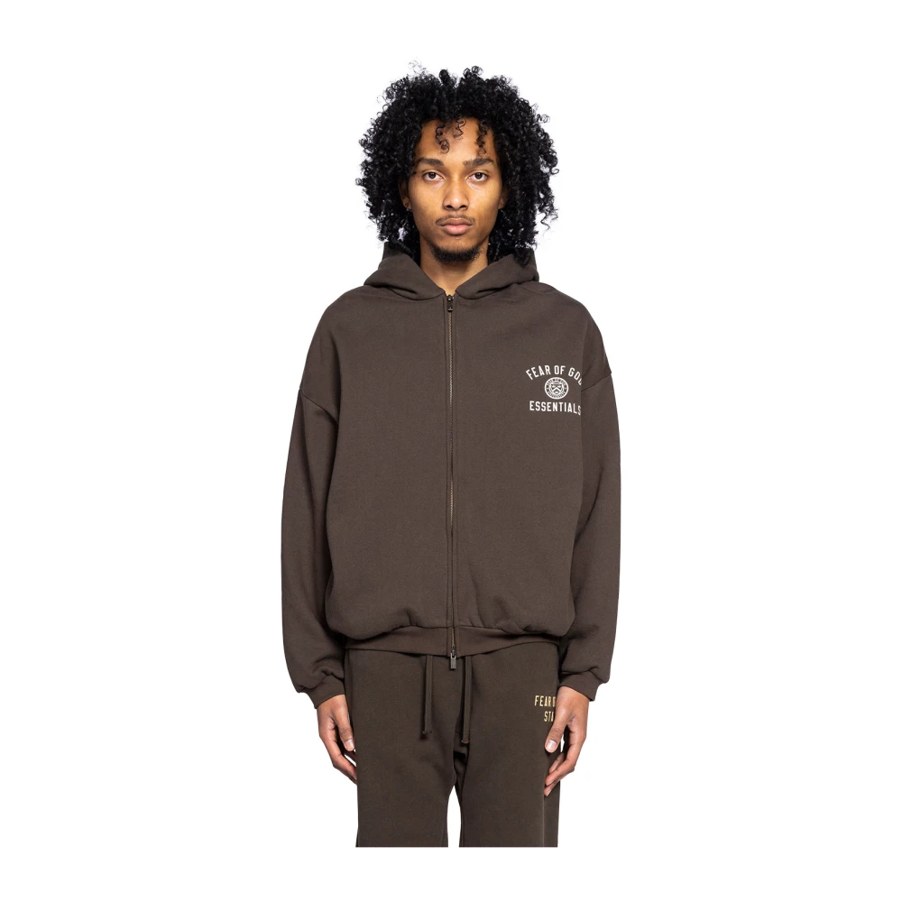Fear Of God Bruine Fullzip Hoodie Brown Heren
