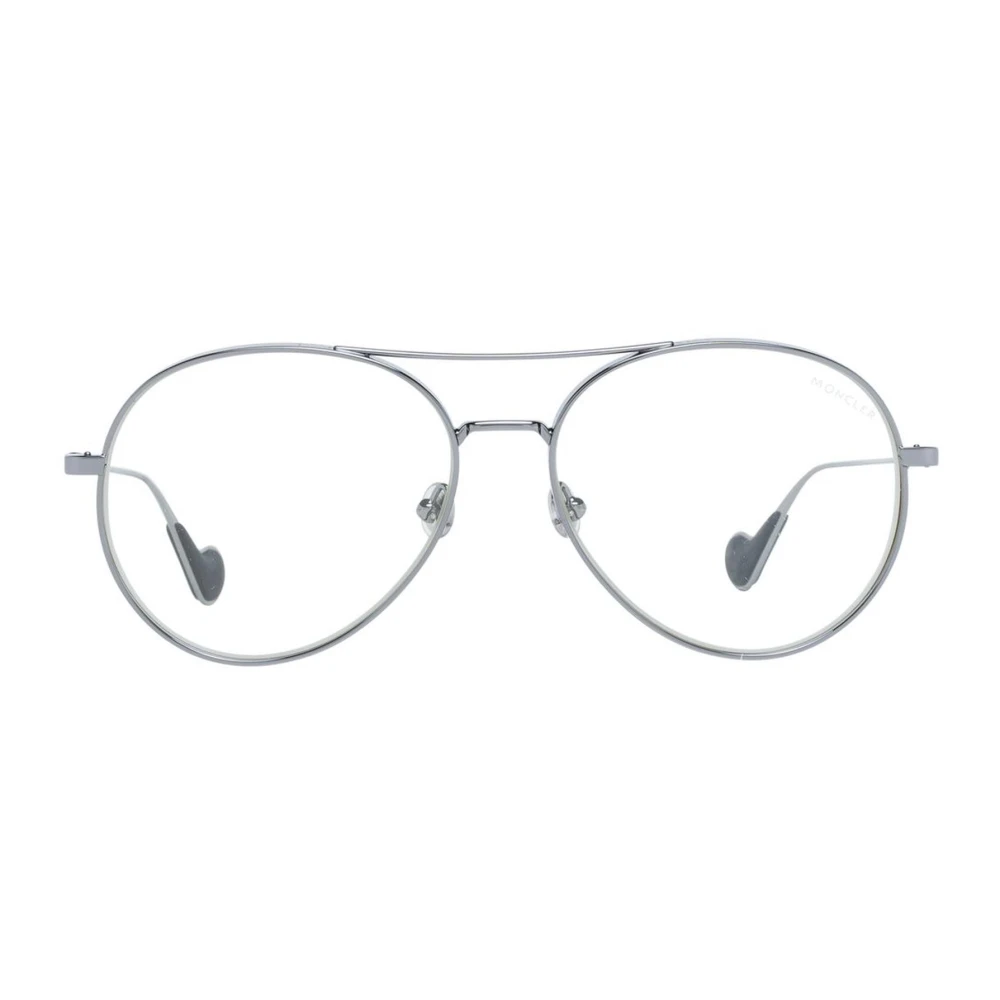 Moncler Gunmetal Aviator Zonnebril met Gele Lenzen Gray Unisex
