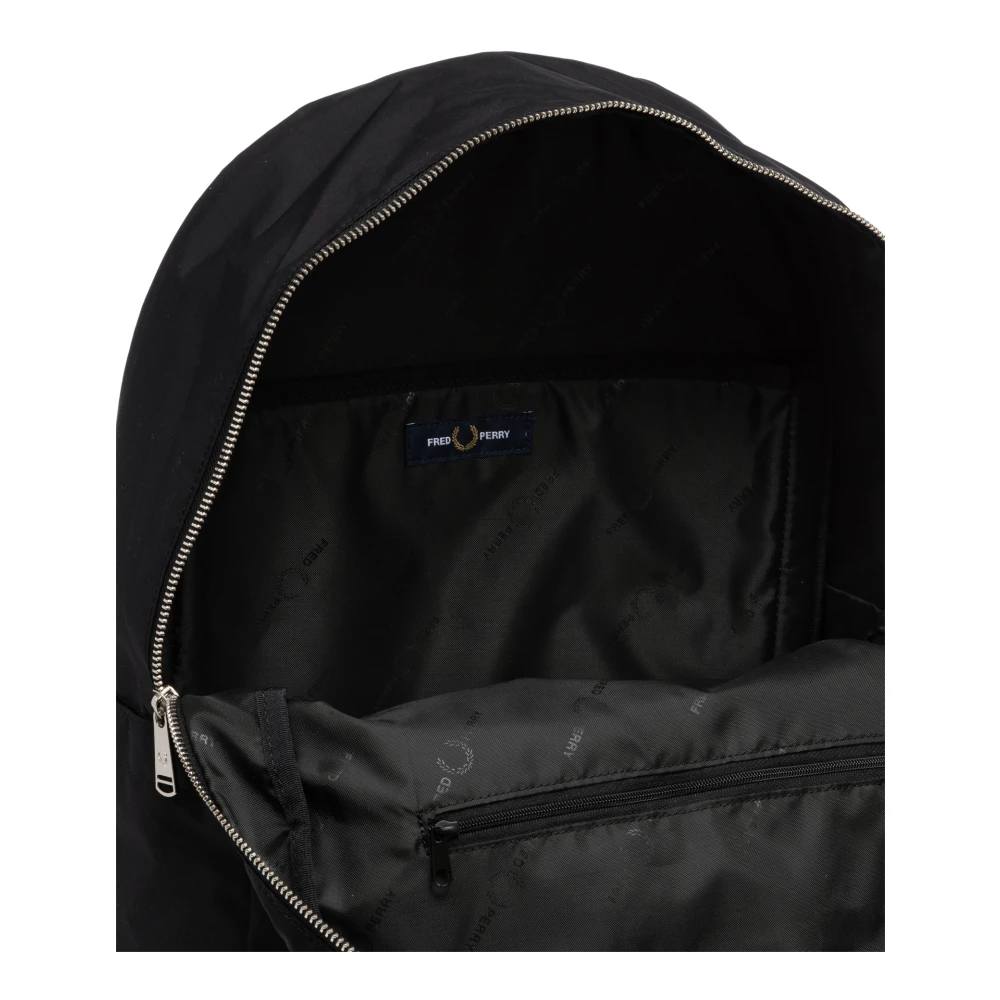 Fred Perry Stijlvolle Rugzak met Rits Black Heren
