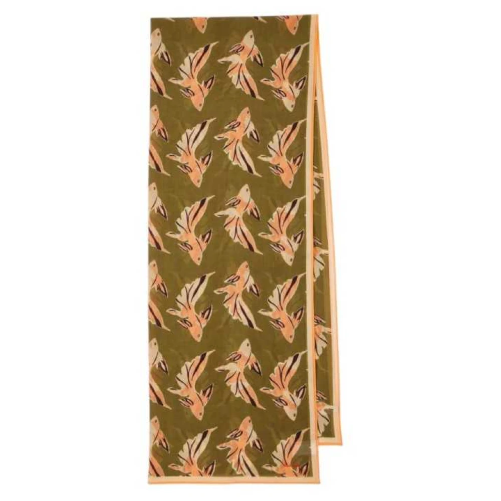 Paul Smith Multicolor Fish Print Scarf