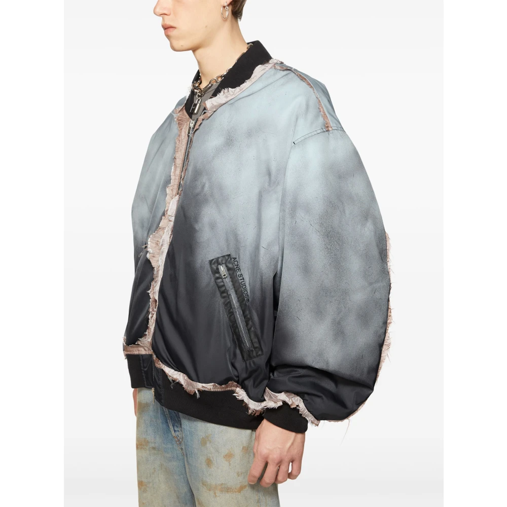 Comme des Garçons Moderne Lichtgewicht Jas met Gebruikt Effect Gray Heren