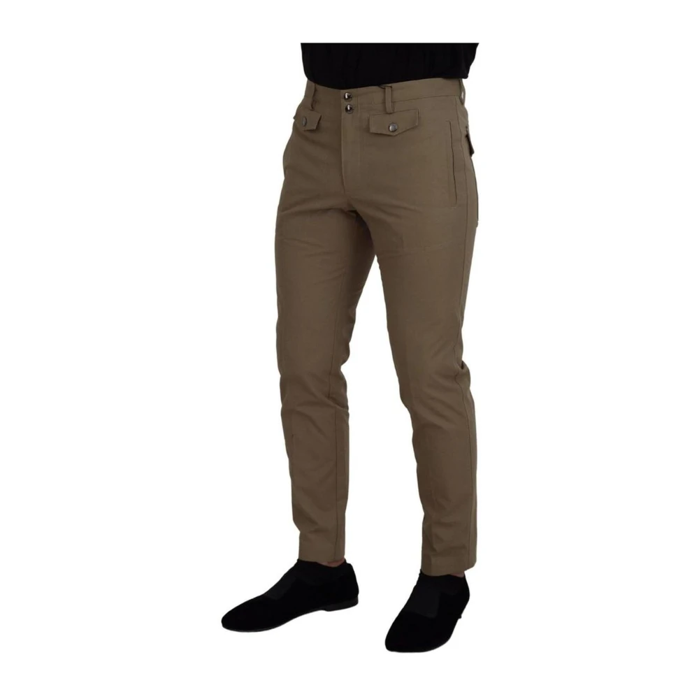 Dolce & Gabbana Luxe Bruine Chino Broek Gemaakt in Italië Green Heren