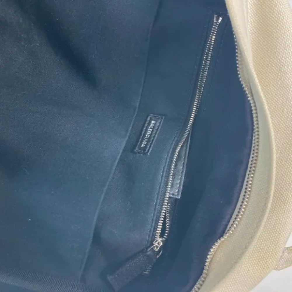 Balenciaga Vintage Pre-owned Canvas backpacks Beige Dames