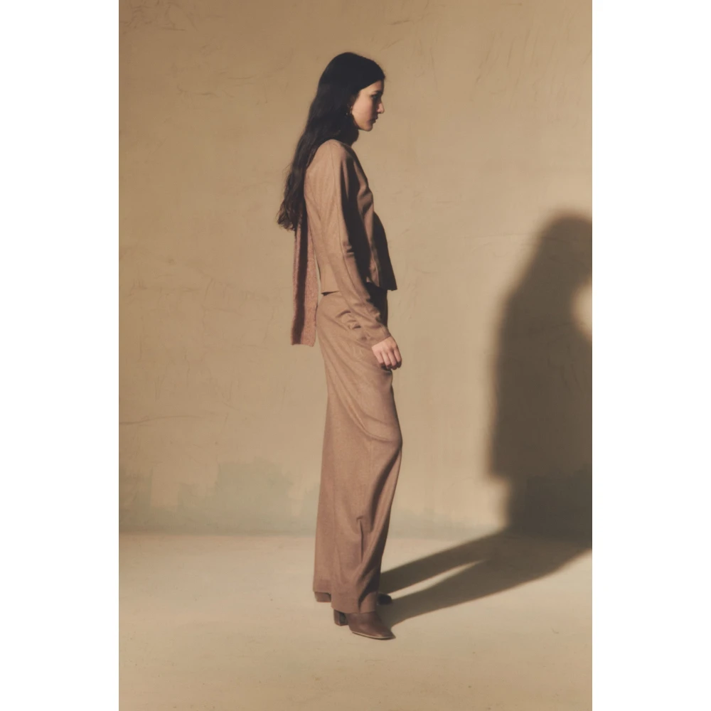 Cortana Lanna broek van zuivere wol en kasjmier cappuccino Beige Dames