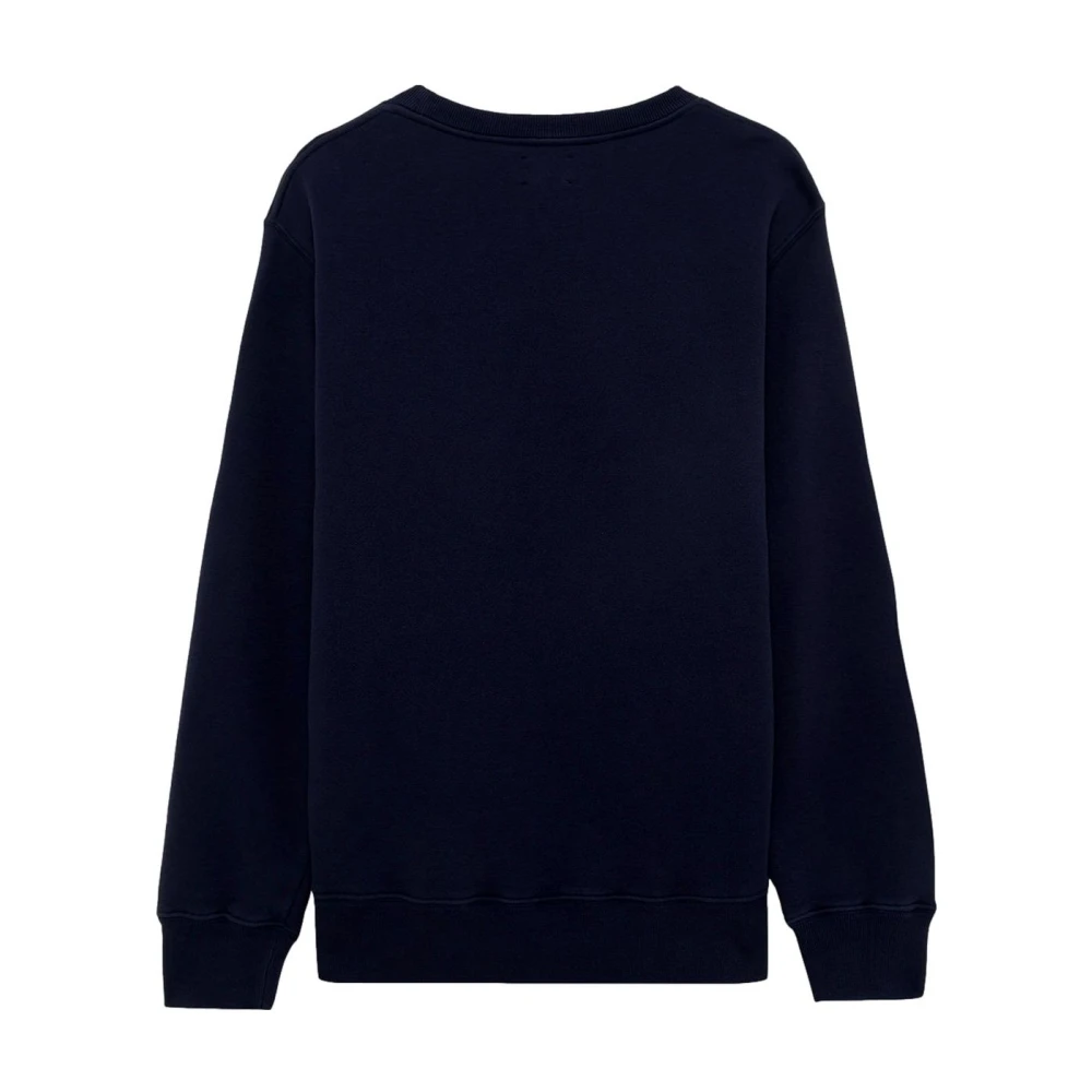Autry Navy Blue Ronde Hals Sweatshirt Blue Heren
