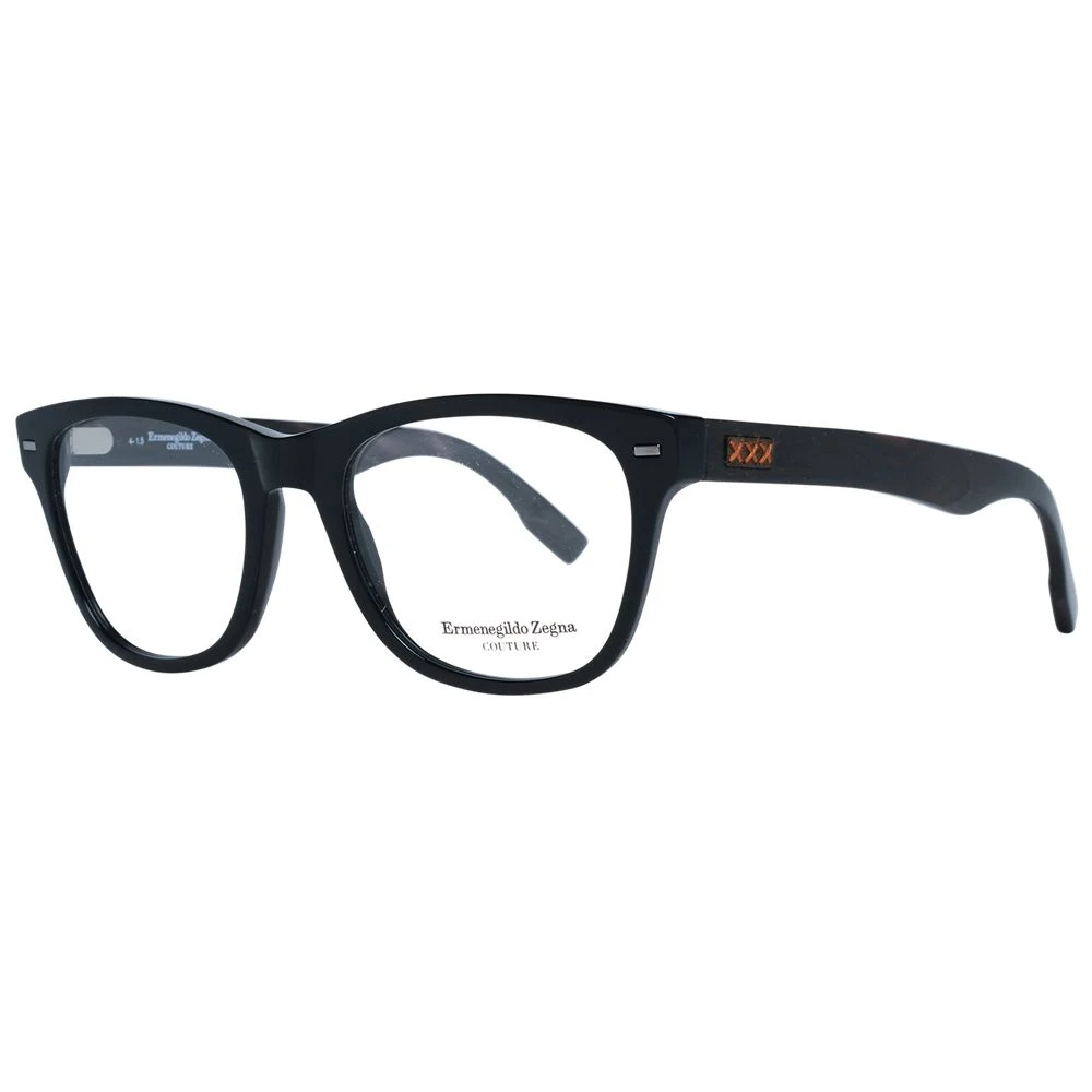Zegna Men's Black Optical Frames Trapezium Style