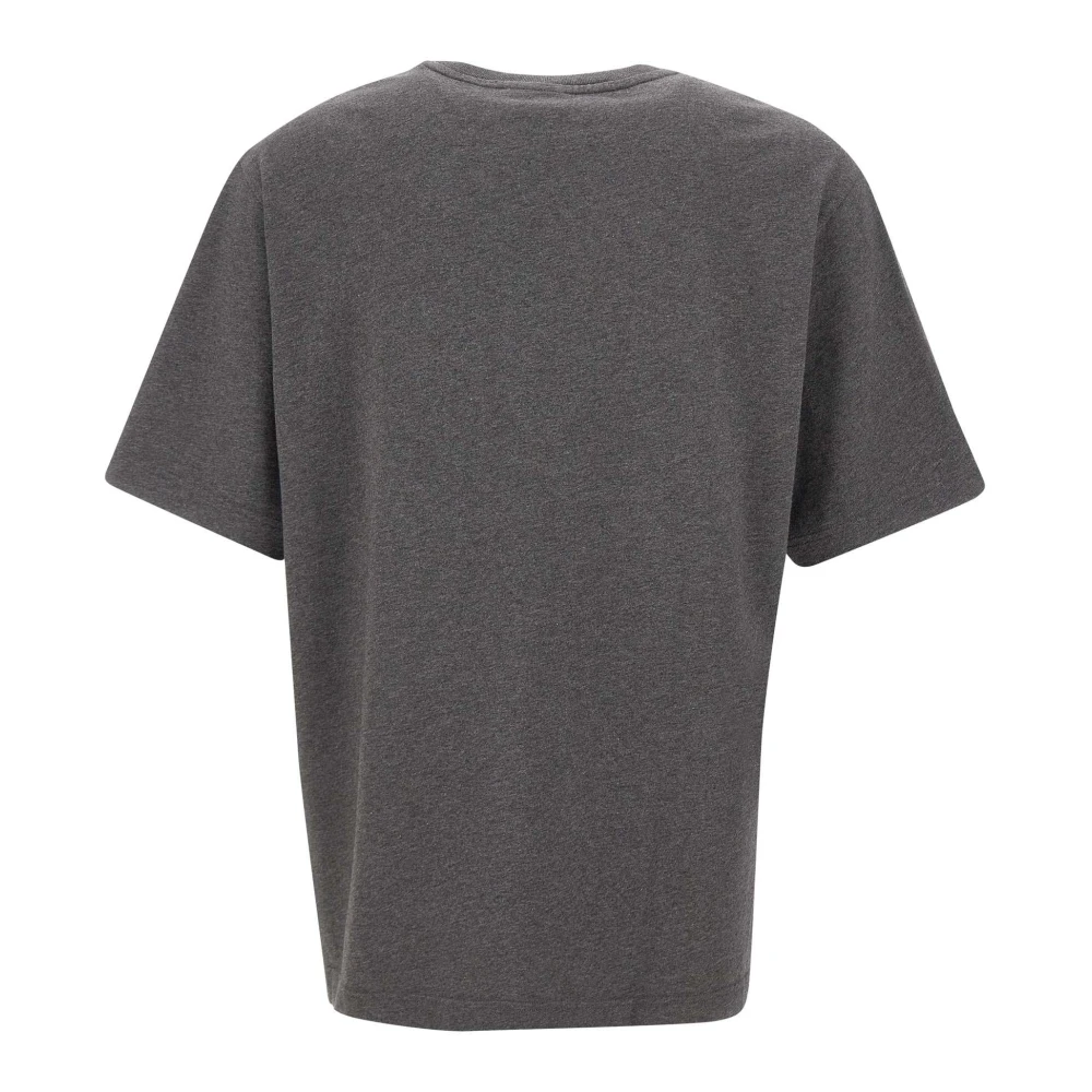 Maison Kitsuné Grijze Fox Logo T-shirt Gray Heren
