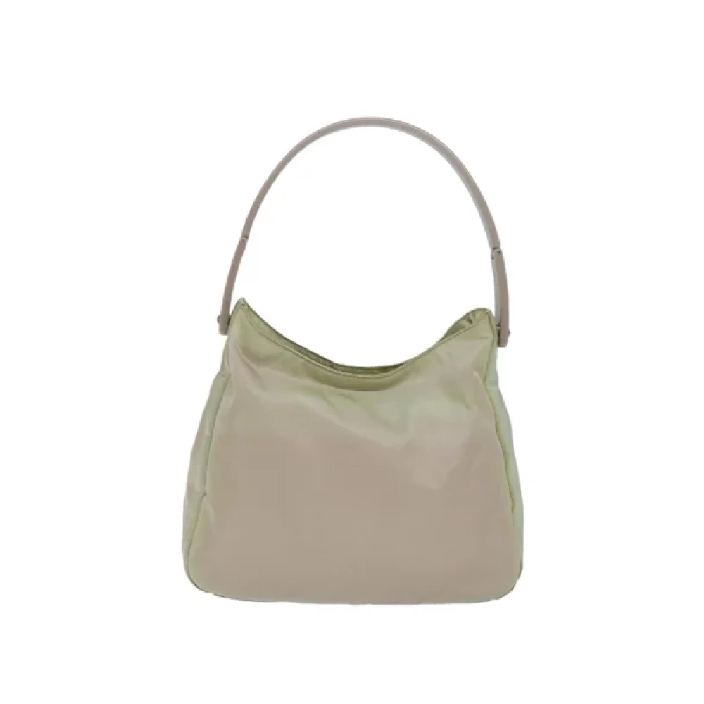 Prada Vintage Pre-owned Nylon prada-bags Beige Dames