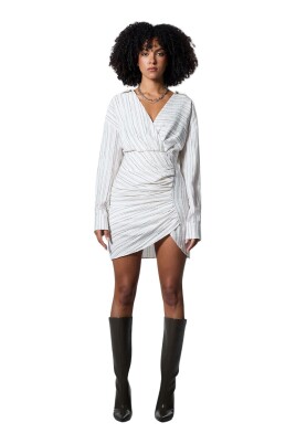 robe-plissee-a-rayures-blanche