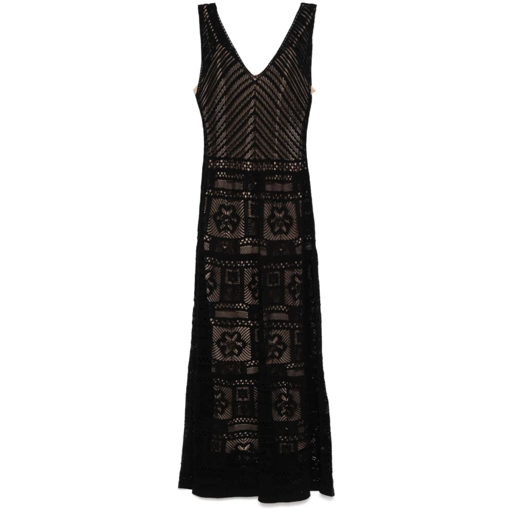 D.Exterior Zwarte Elegante Jurk Dameskleding Black Dames