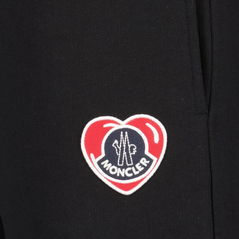 Moncler Joggingbroek met Logo Hart Black Heren