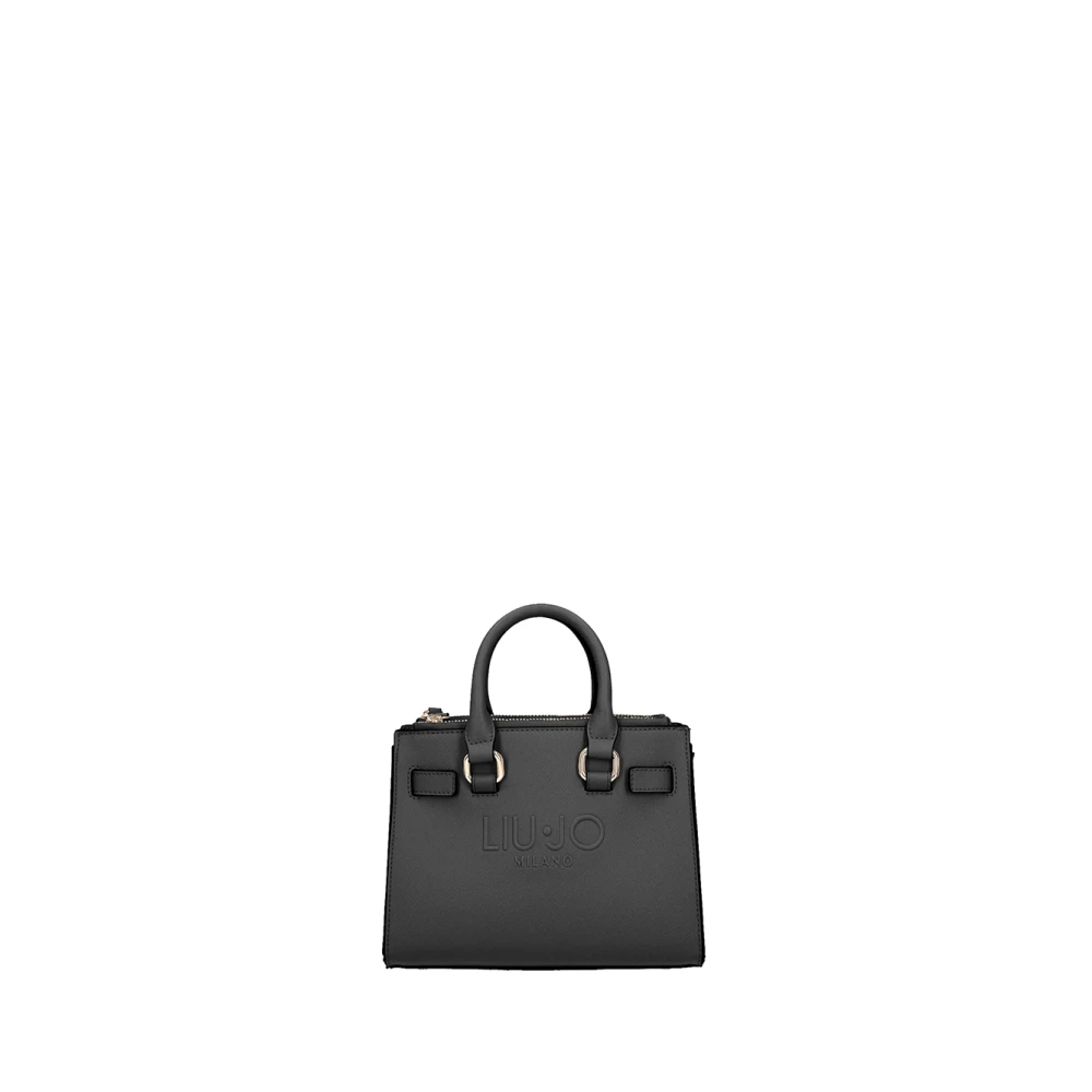 Liu Jo Zwarte Shopper Tas met Gouden Details Black Dames
