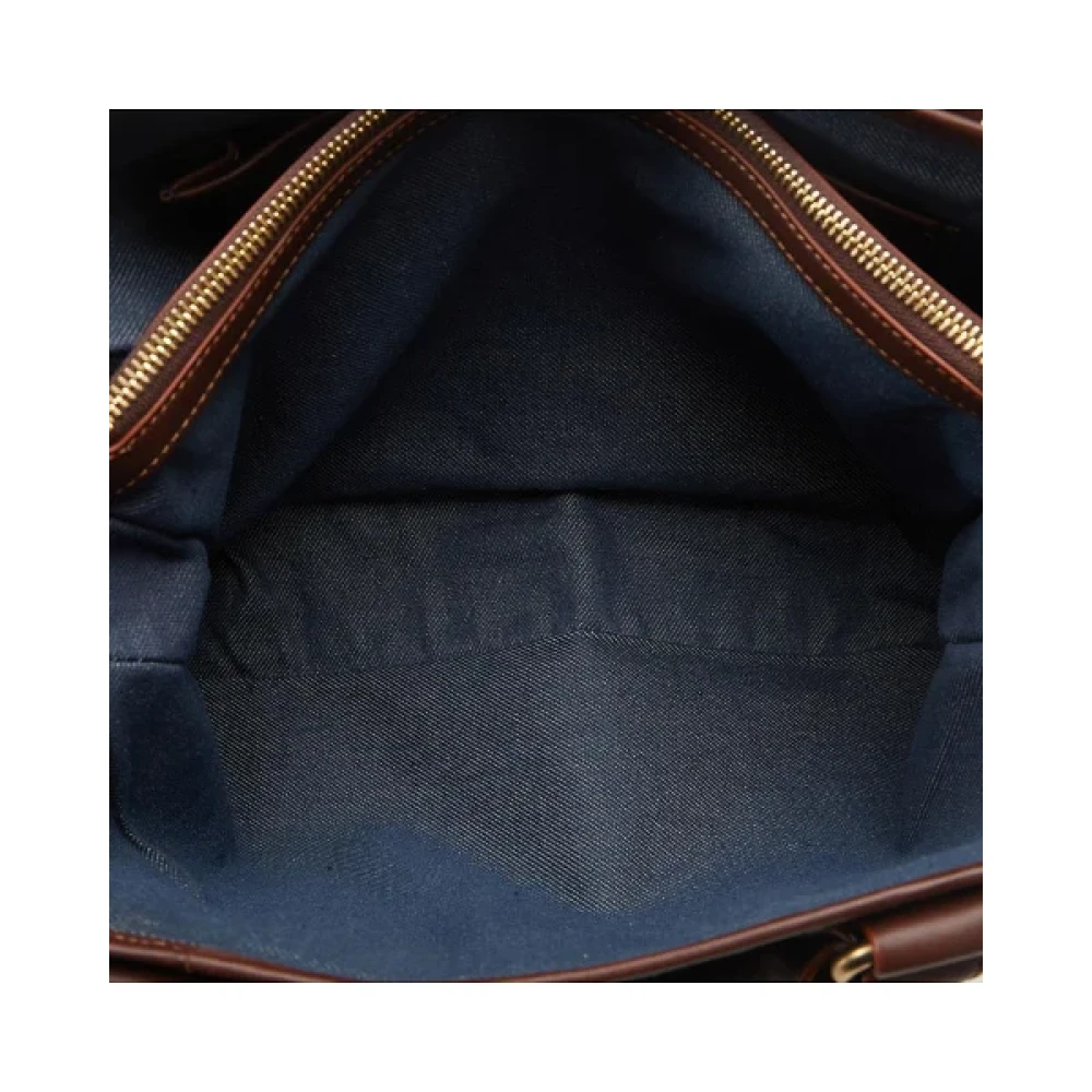 Celine Vintage Pre-owned Cotton handbags Blue Dames