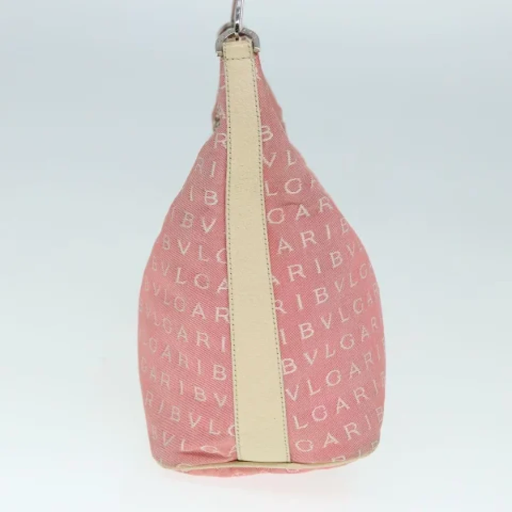 Bvlgari Vintage Pre-owned Canvas shoulder-bags Pink Dames