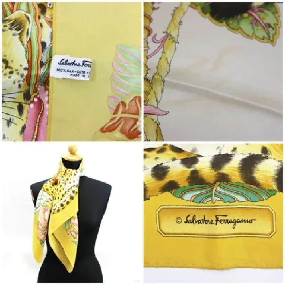 Salvatore Ferragamo Pre-owned Silk scarves Multicolor Dames
