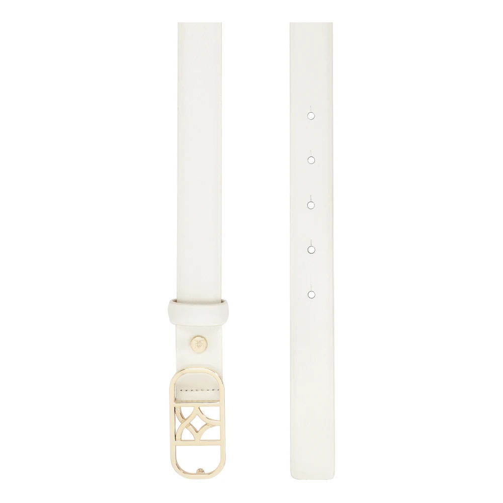 Kazar Witte riem met originele gouden gesp White Dames