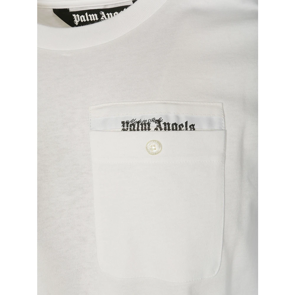 Palm Angels Op Maat Gemaakt Zak Stijl T-Shirt White Heren