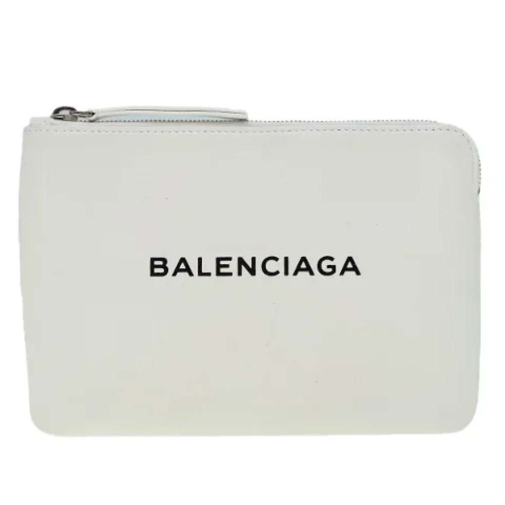 Balenciaga Vintage Pre-owned Leather pouches White Dames