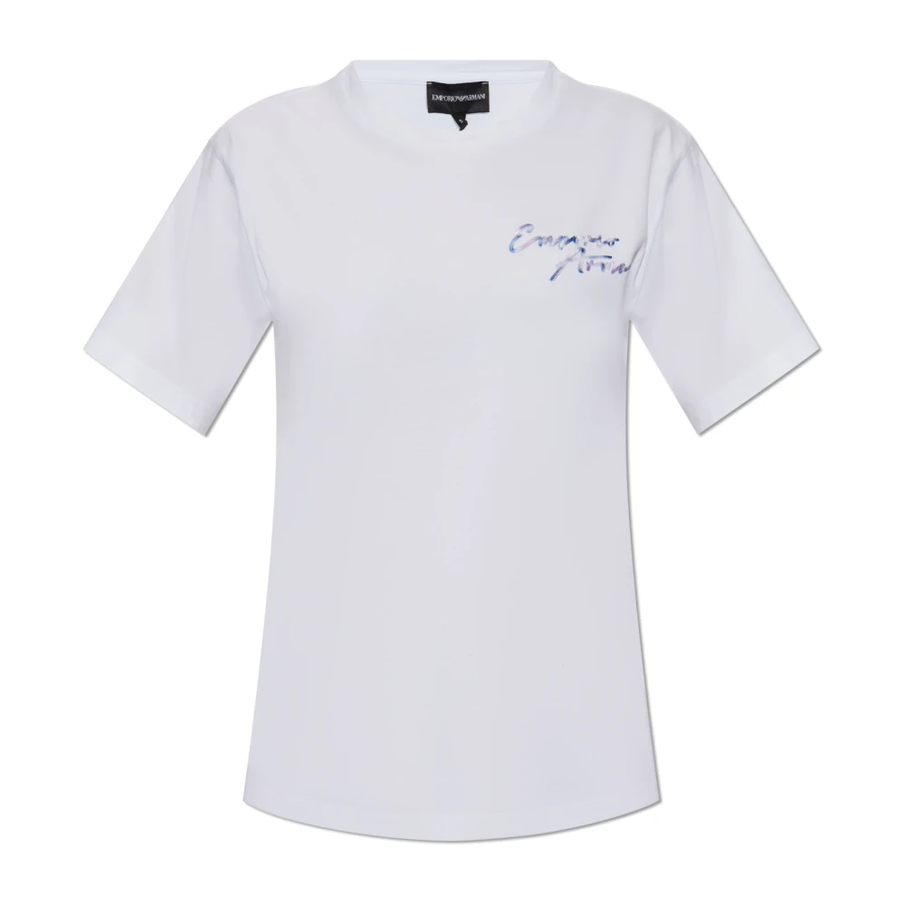 Emporio Armani T-shirt met logo White Dames
