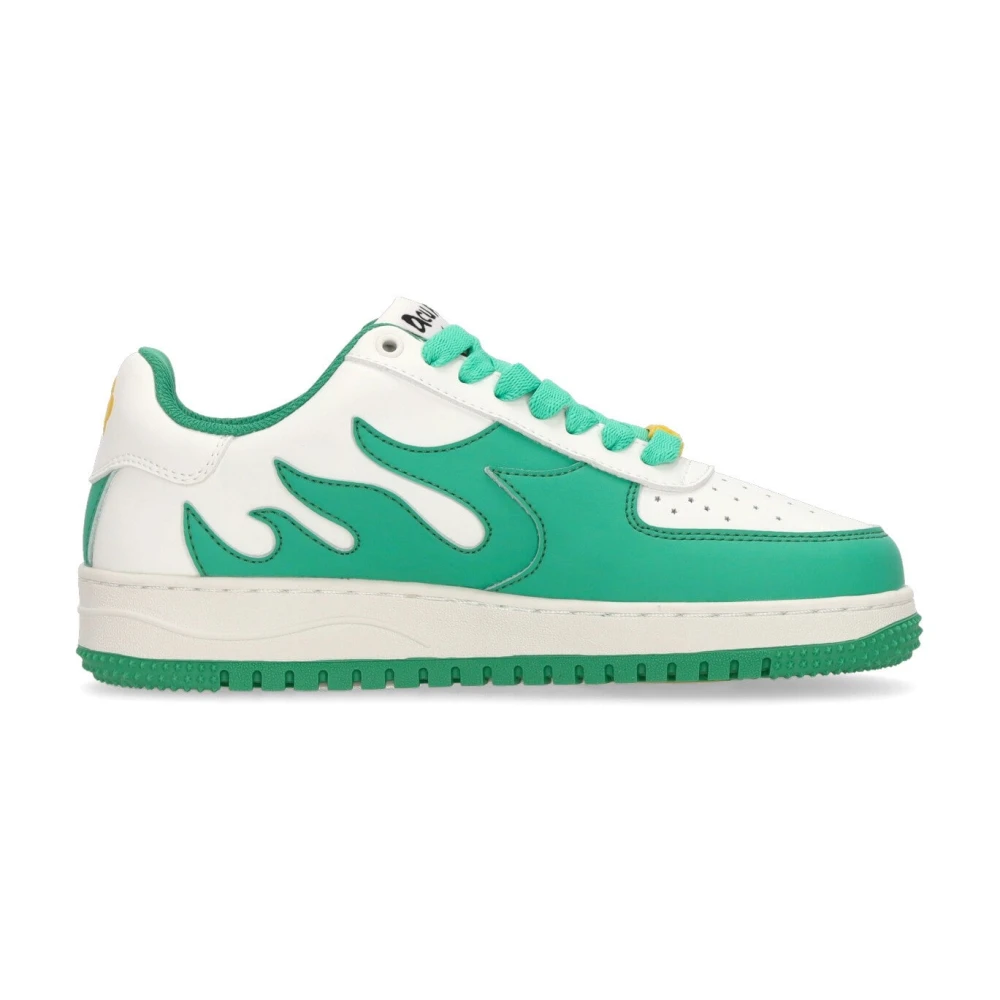 Acupuncture Groene lage schoen met logodetail Heren Schoenen