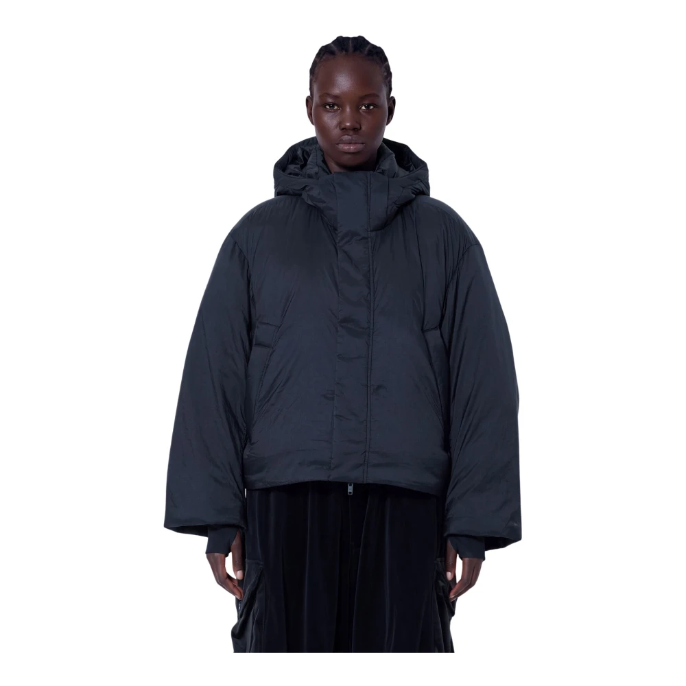 Y-3 Hooded Puffer Jacket - Woman Jackets Black S - Immagine 3
