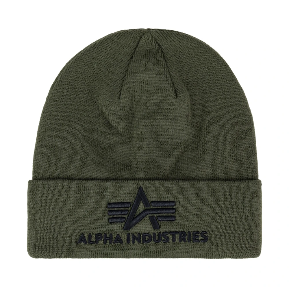 Alpha industries Klassieke 3D Beanie Muts Green Heren