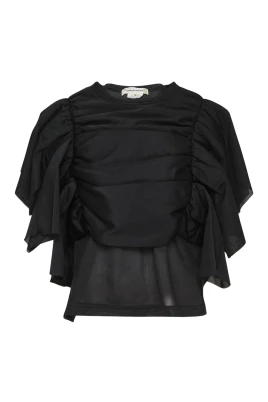 Oversized Layered Gathered Tee