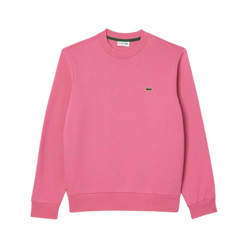 Lacoste Geborstelde biologisch katoenen sweatshirt Pink Heren