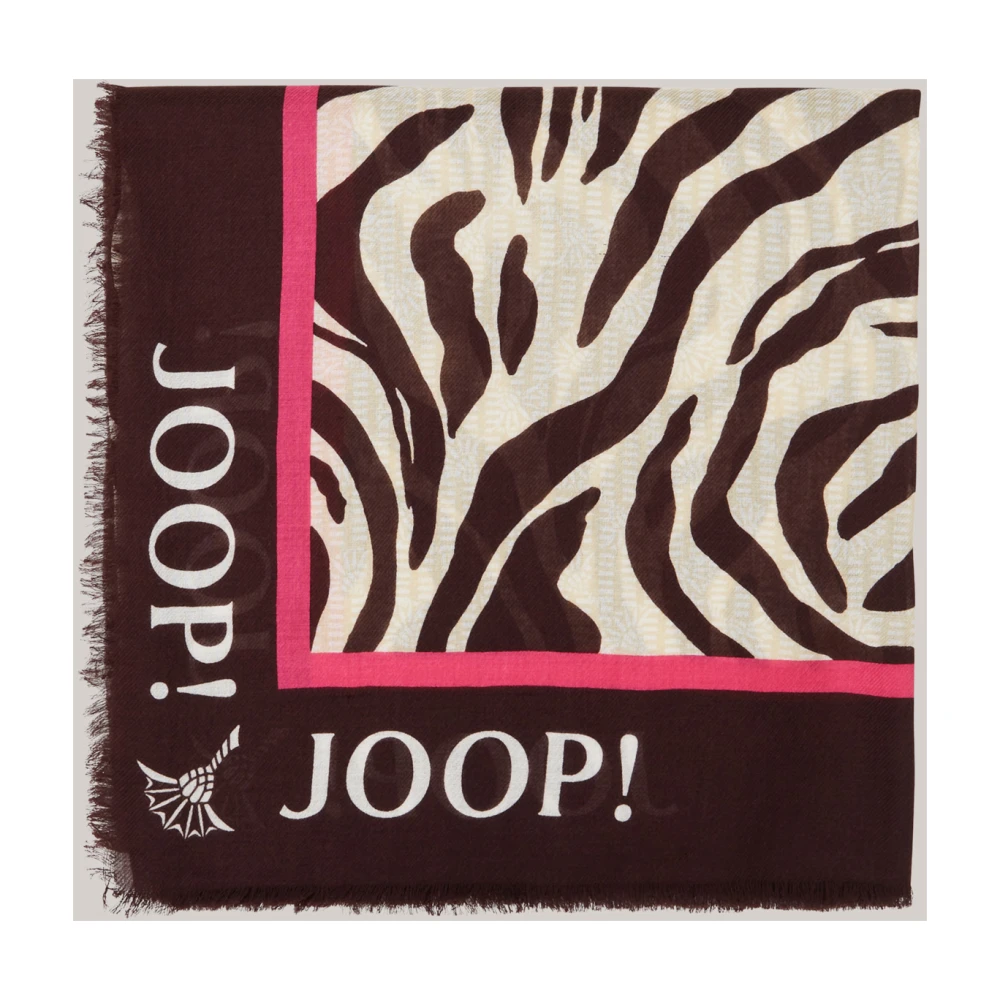 Joop! Zebra Patroon Sjaal met Roze Accents Multicolor Dames