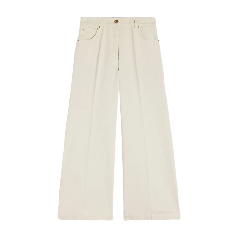 Aspesi Women's Beige Stylish Jacket For Men - Wide Trousers - W28 - Trousers