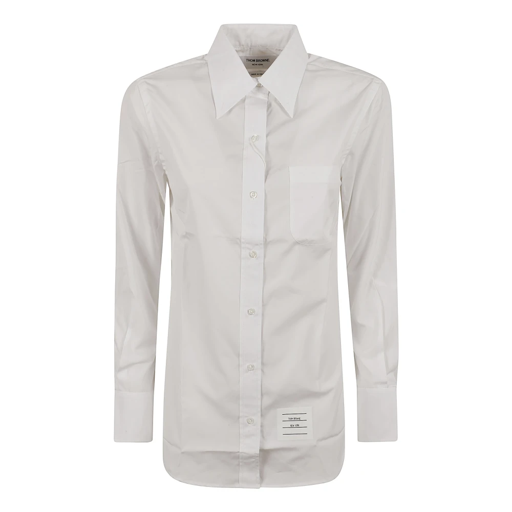 Thom Browne Women's White Cotton Poplin Shirt - Shirts - Xs - Blouses & Shirts