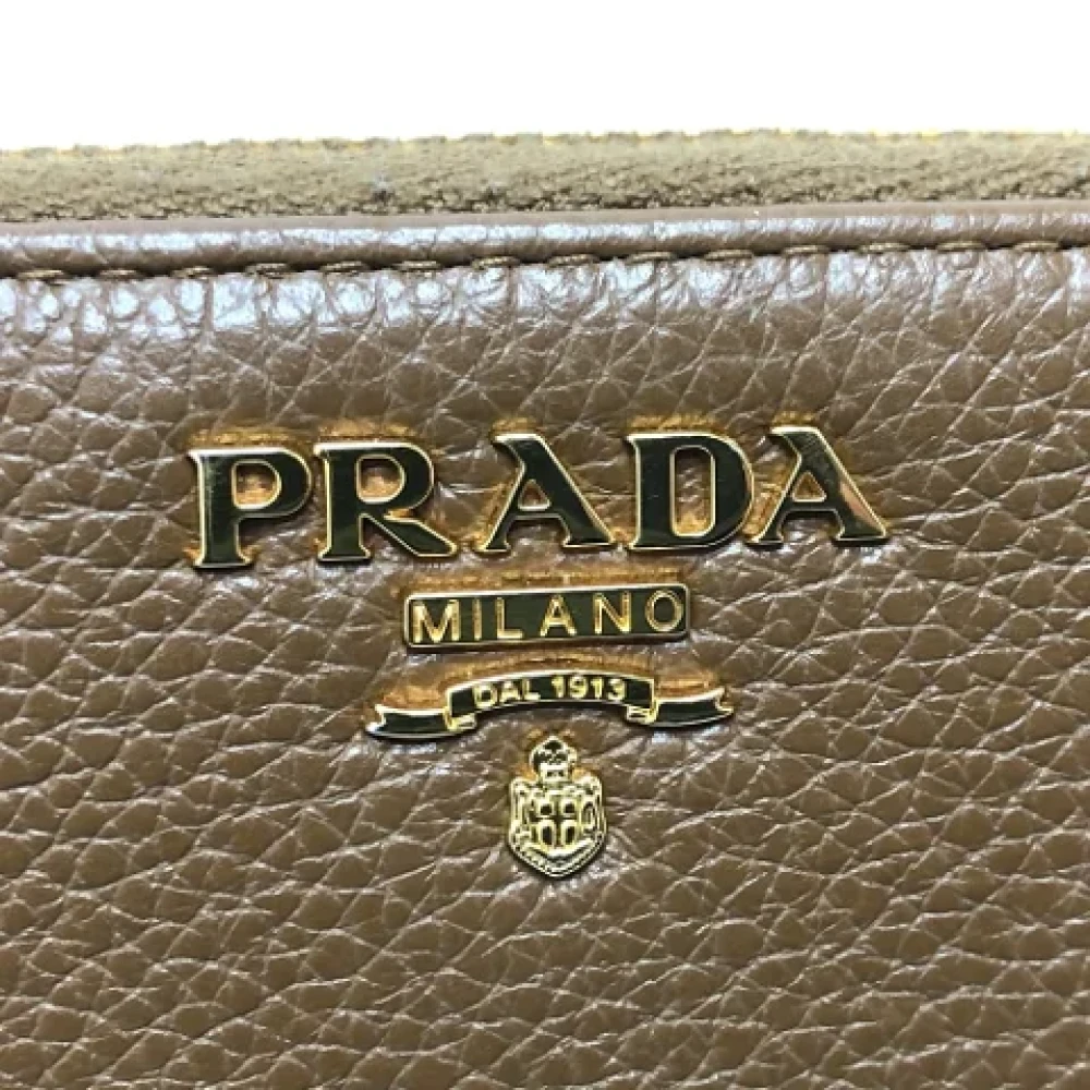 Prada Vintage Pre-owned Leather wallets Brown Dames