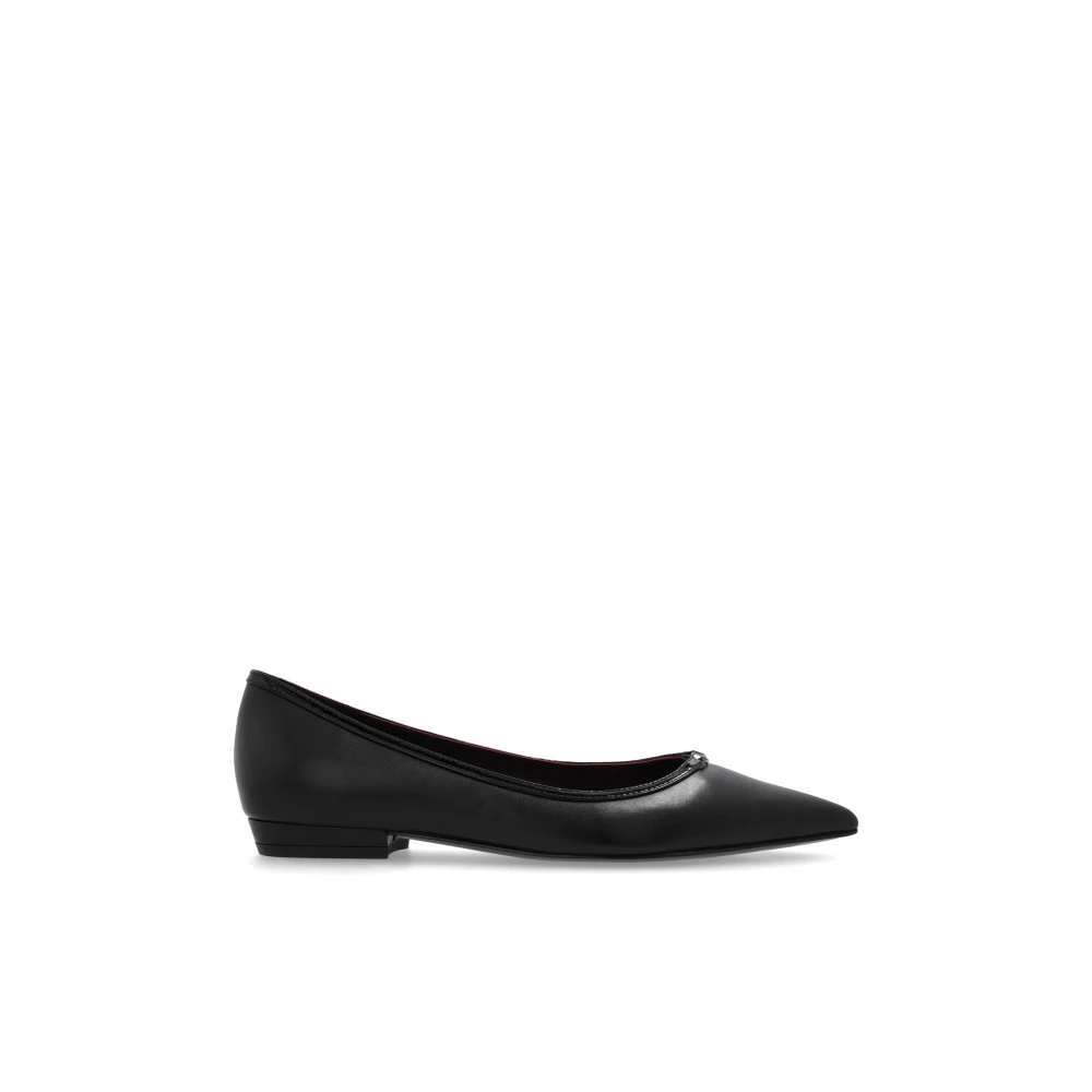 Tory Burch Women's Black Ballet Flats With Logo