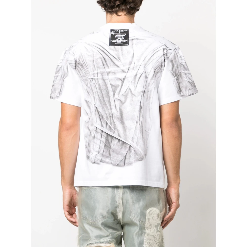 Y Project Grafische Print Katoenen T-shirt White Heren