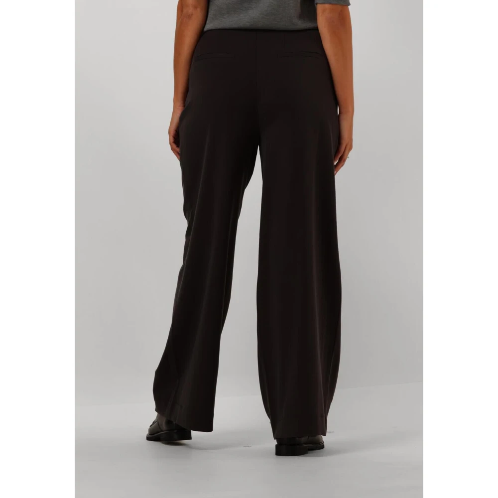 My Essential Wardrobe Elegante hoge taille aubergine broek Purple Dames