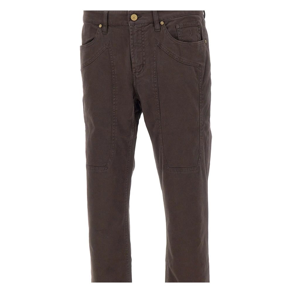 Jeckerson Heren Katoenen Broek in Bruin Brown Heren
