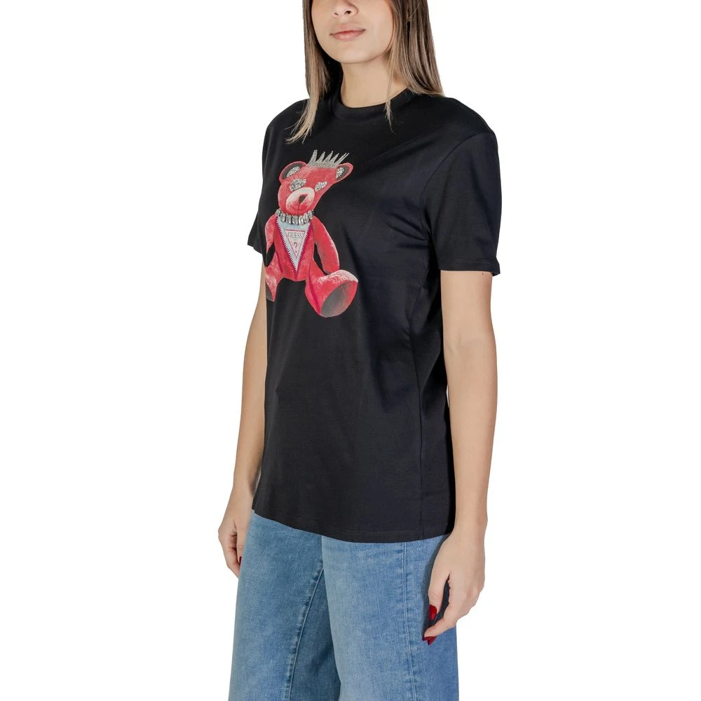 Guess Zwarte Katoenen Dames T-shirt Black Dames