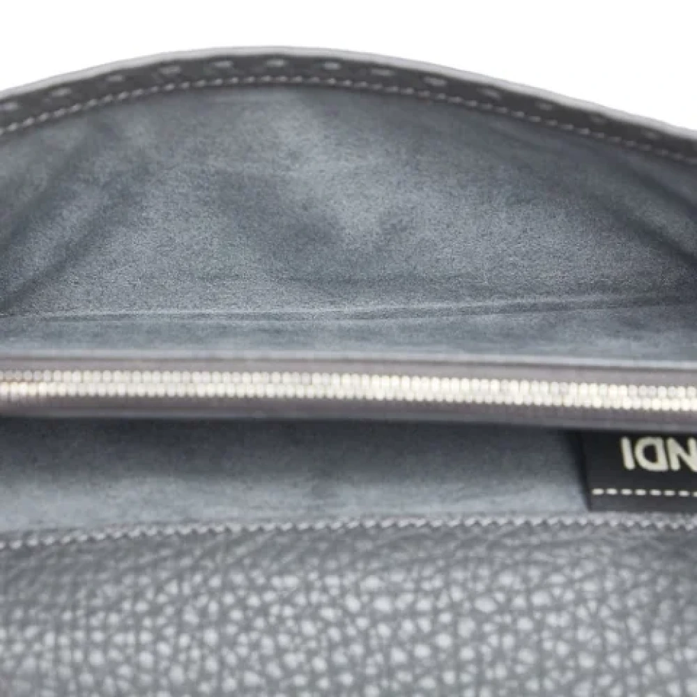 Fendi Vintage Pre-owned Leather wallets Gray Dames