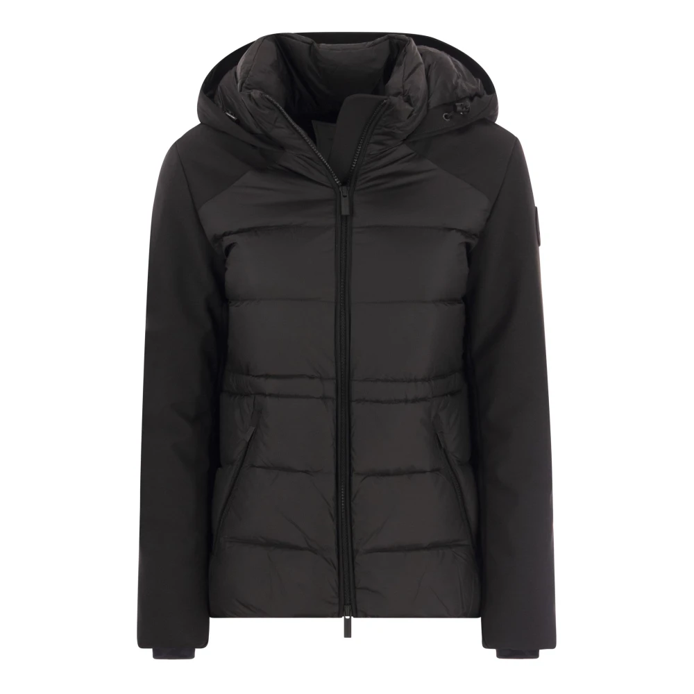 Woolrich Quiltade huva rockar i svart Black, Dam