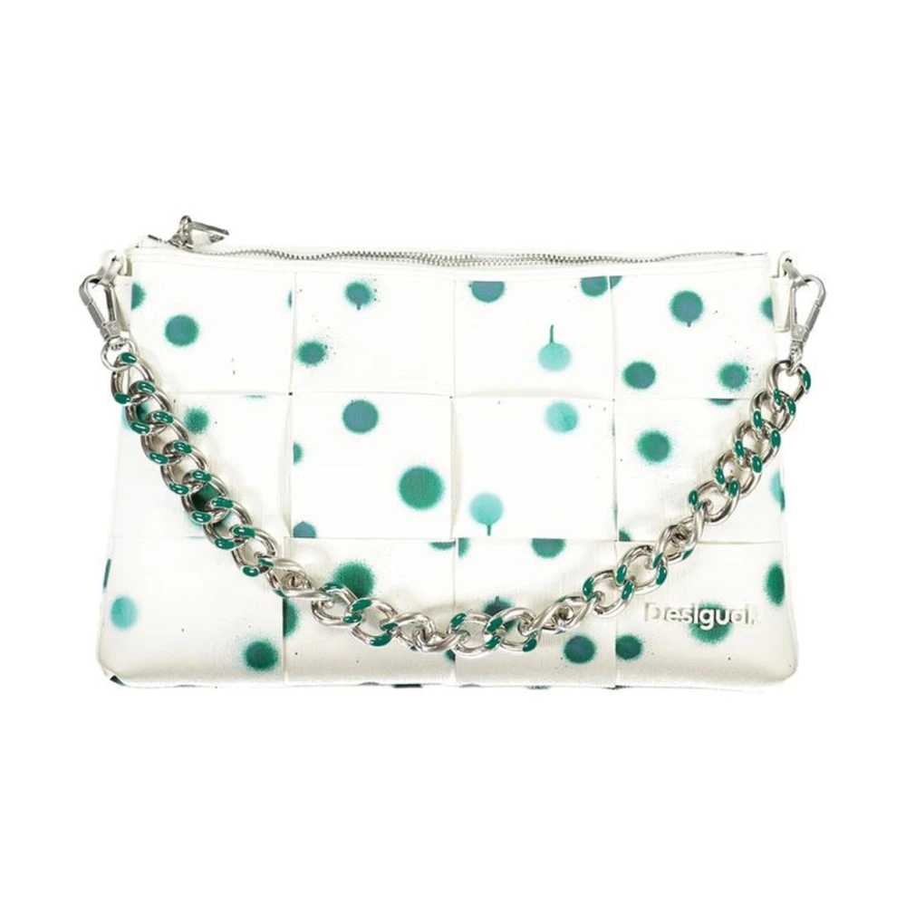 Desigual Polka Dot Handtas met Meerdere Compartimenten White Dames