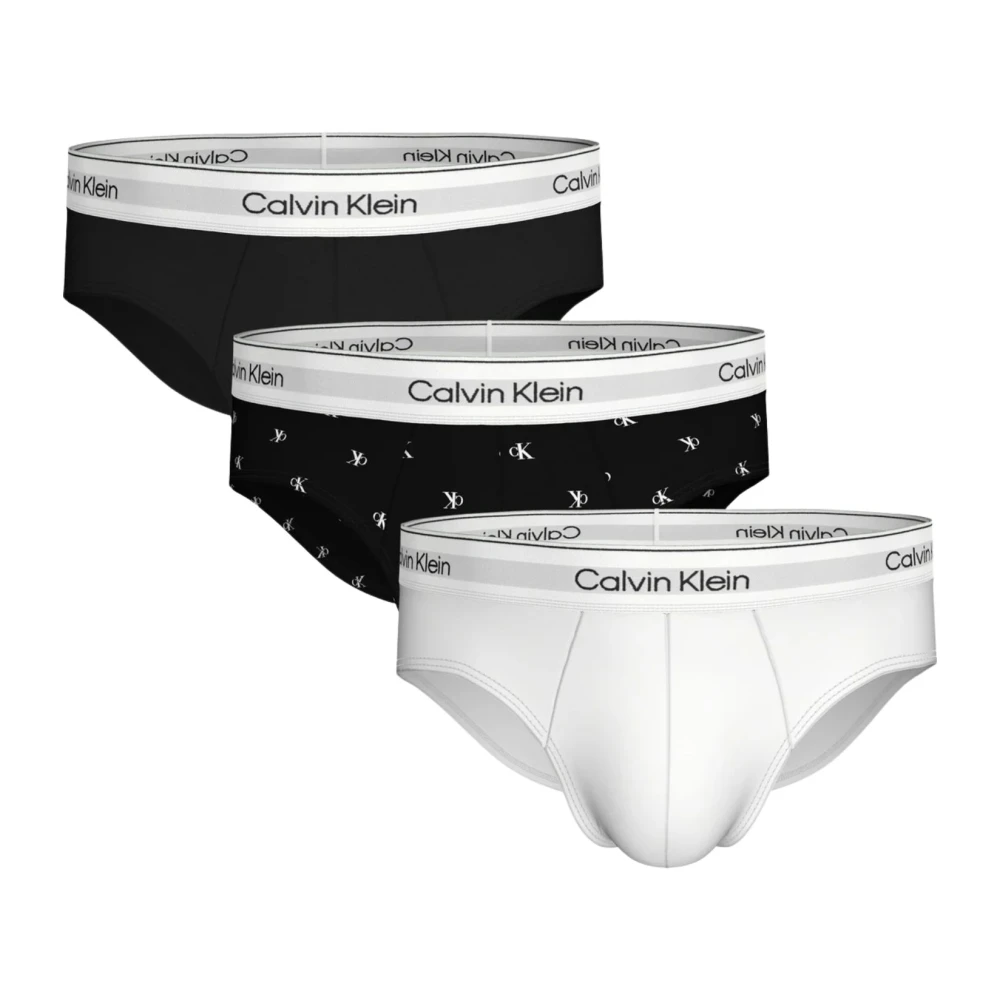 Calvin Klein Men's Multicolor Icon Cotton Stretch 3-Pack Hip Brief - Underpants - Xl - Underwear