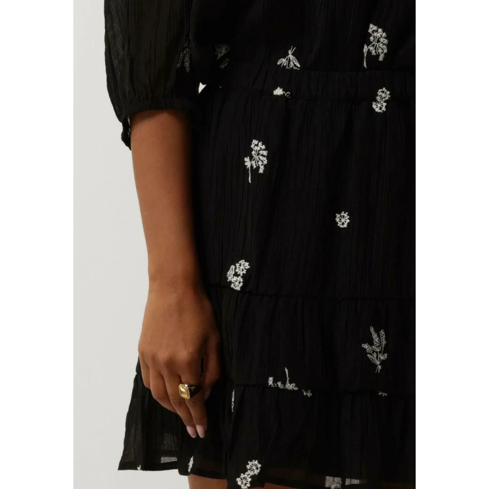 Object Zwarte Minirok Trendy Stijl Black Dames