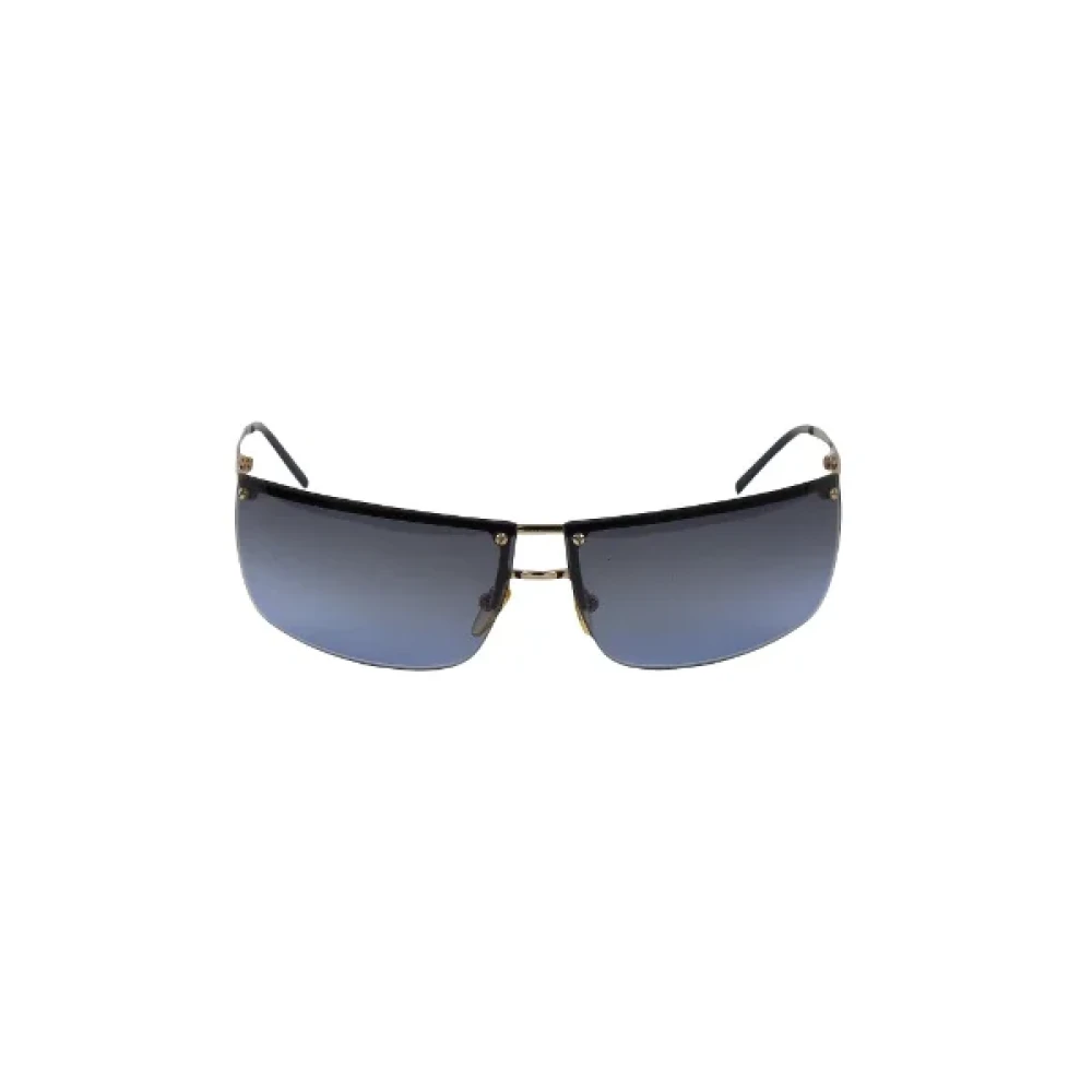 Gucci Vintage Blå Plast Solglasögon - Utmärkt Skick Blue, Dam