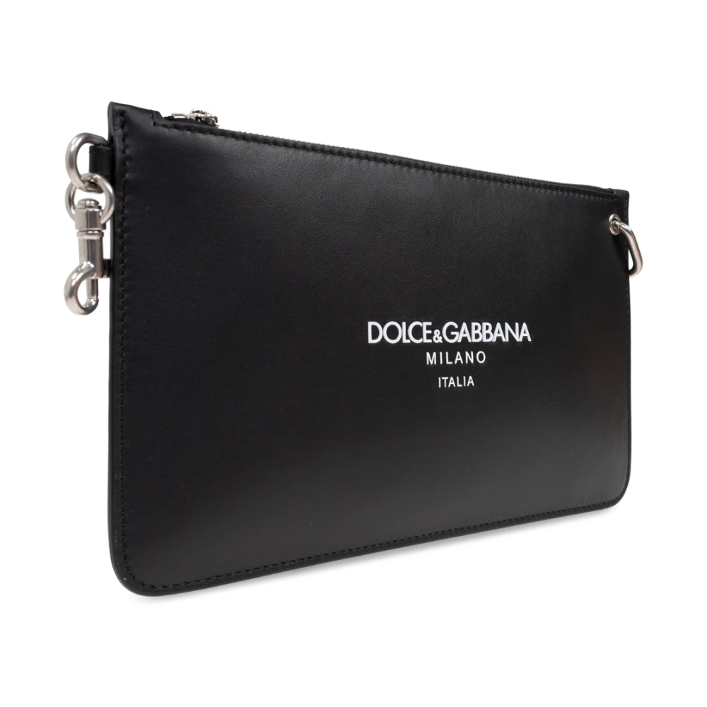 Dolce & Gabbana Leren schoudertas Black Heren