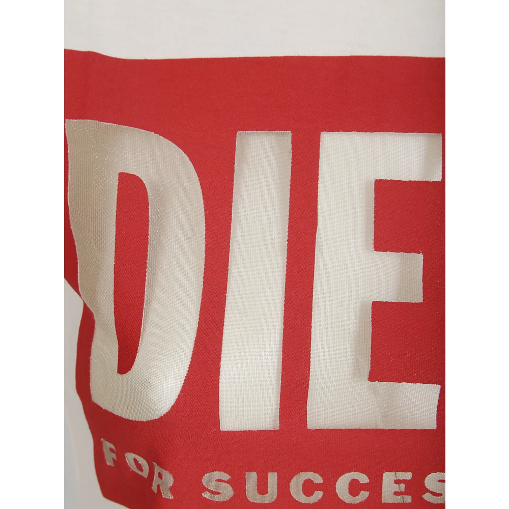 Diesel Logo T-malun T-shirt voor vrouwen White Dames