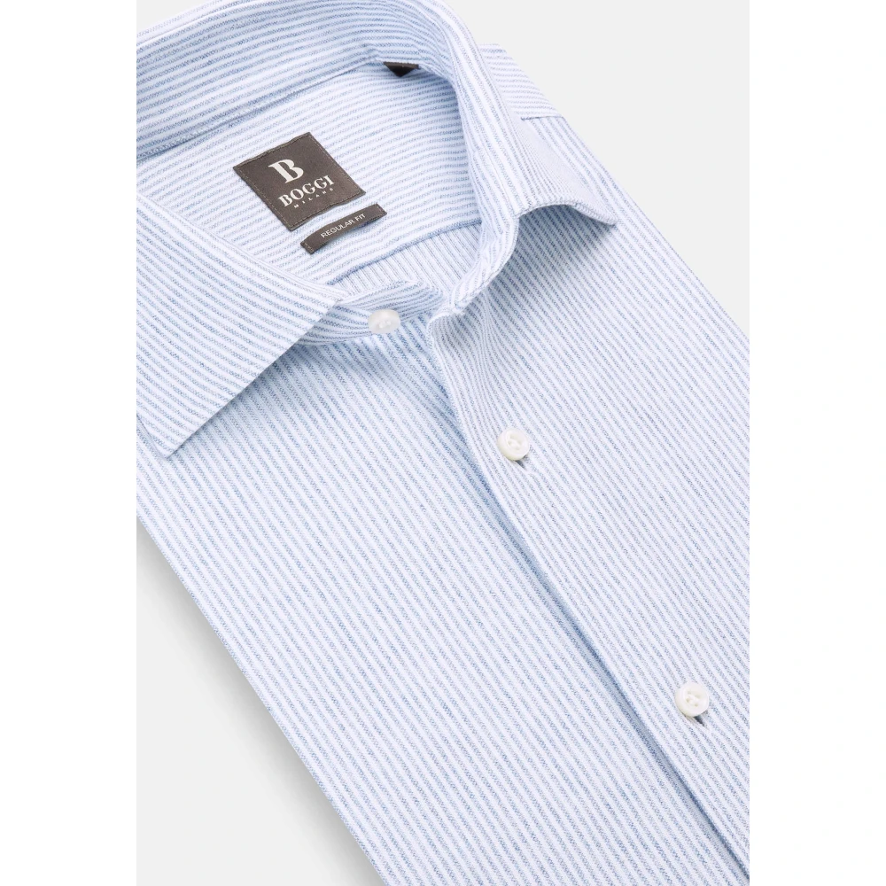 Boggi Milano Regular Fit Katoenen Jersey Poloshirt Blue Heren