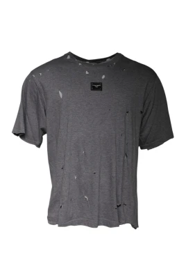 Grå Bomull Logo Crew Neck T-shirt
